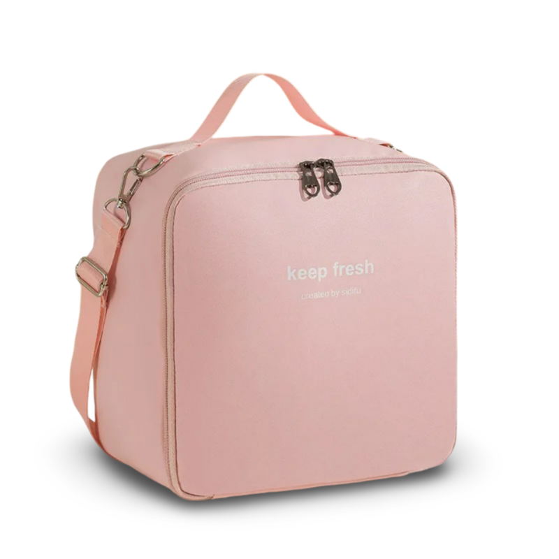 Sac Repas Isotherme Femme : Cube Rose