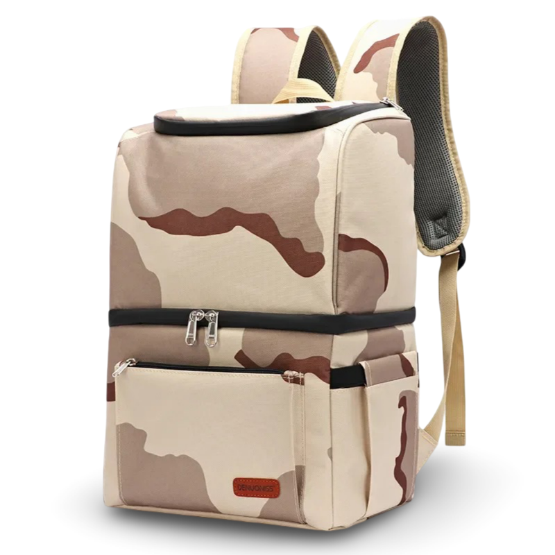 Sac à Dos Isotherme : Square Beige Camouflage